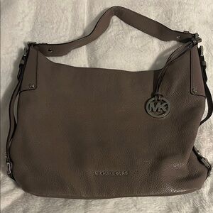 Michael Kors Taupe Leather Shoulder Bag
